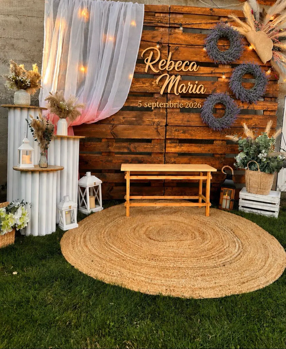 Decor Foto corner realizat de Boho Bloom Events