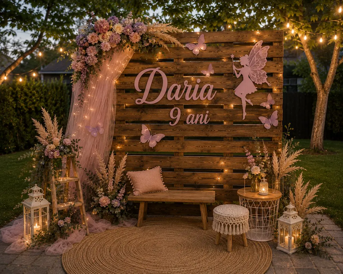Decor Foto corner realizat de Boho Bloom Events