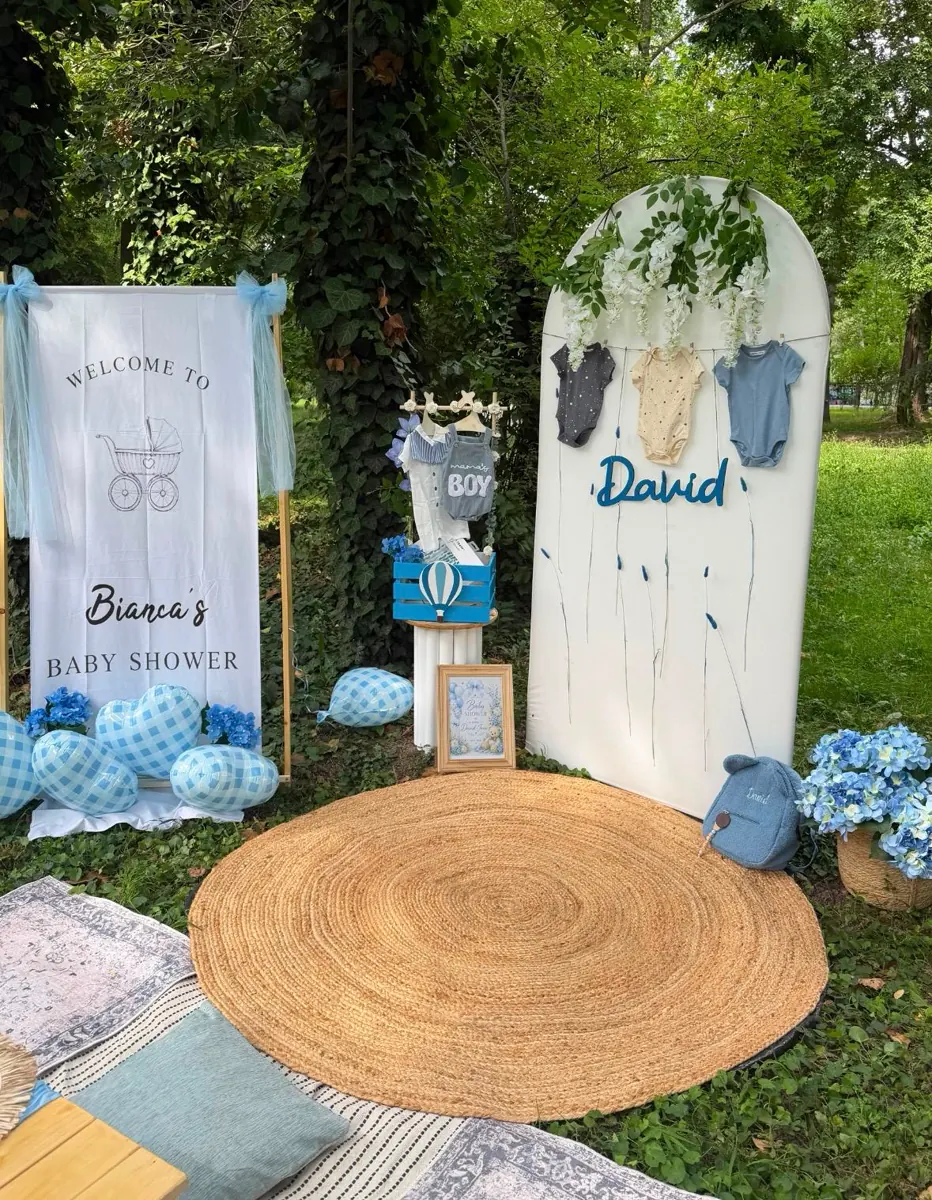 Decor Foto corner realizat de Boho Bloom Events