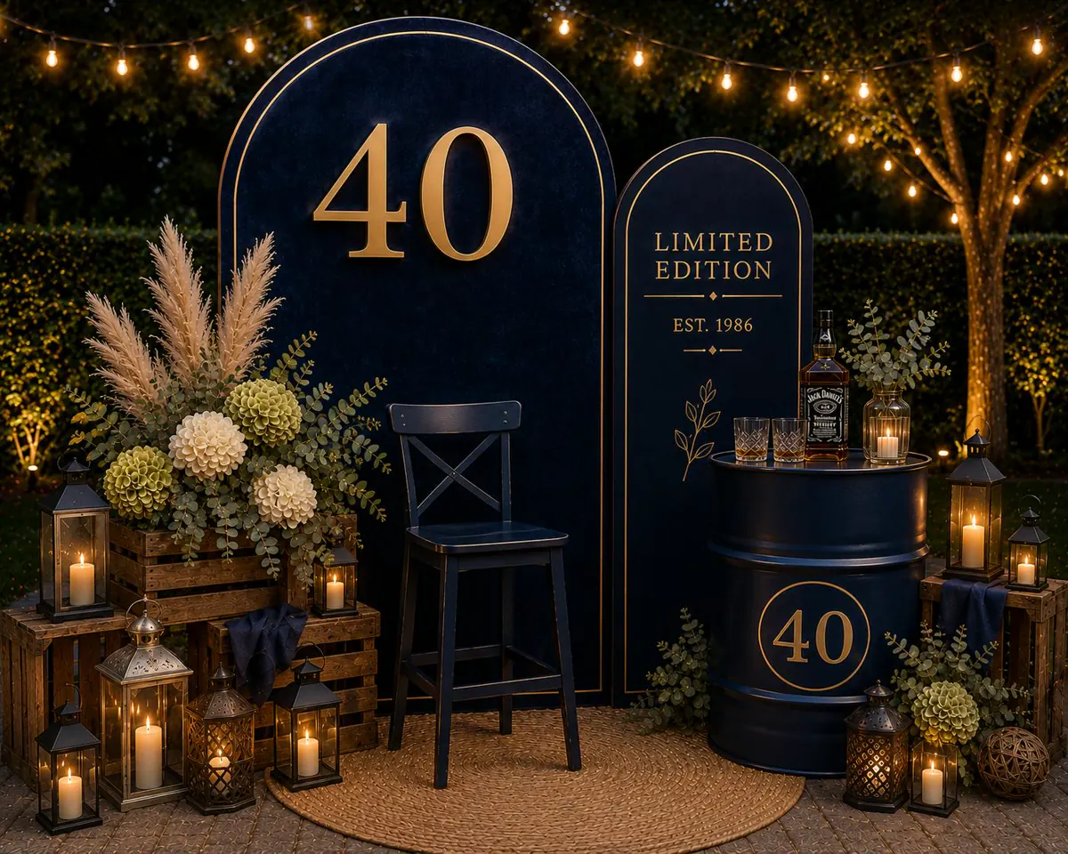 Decor Foto corner realizat de Boho Bloom Events