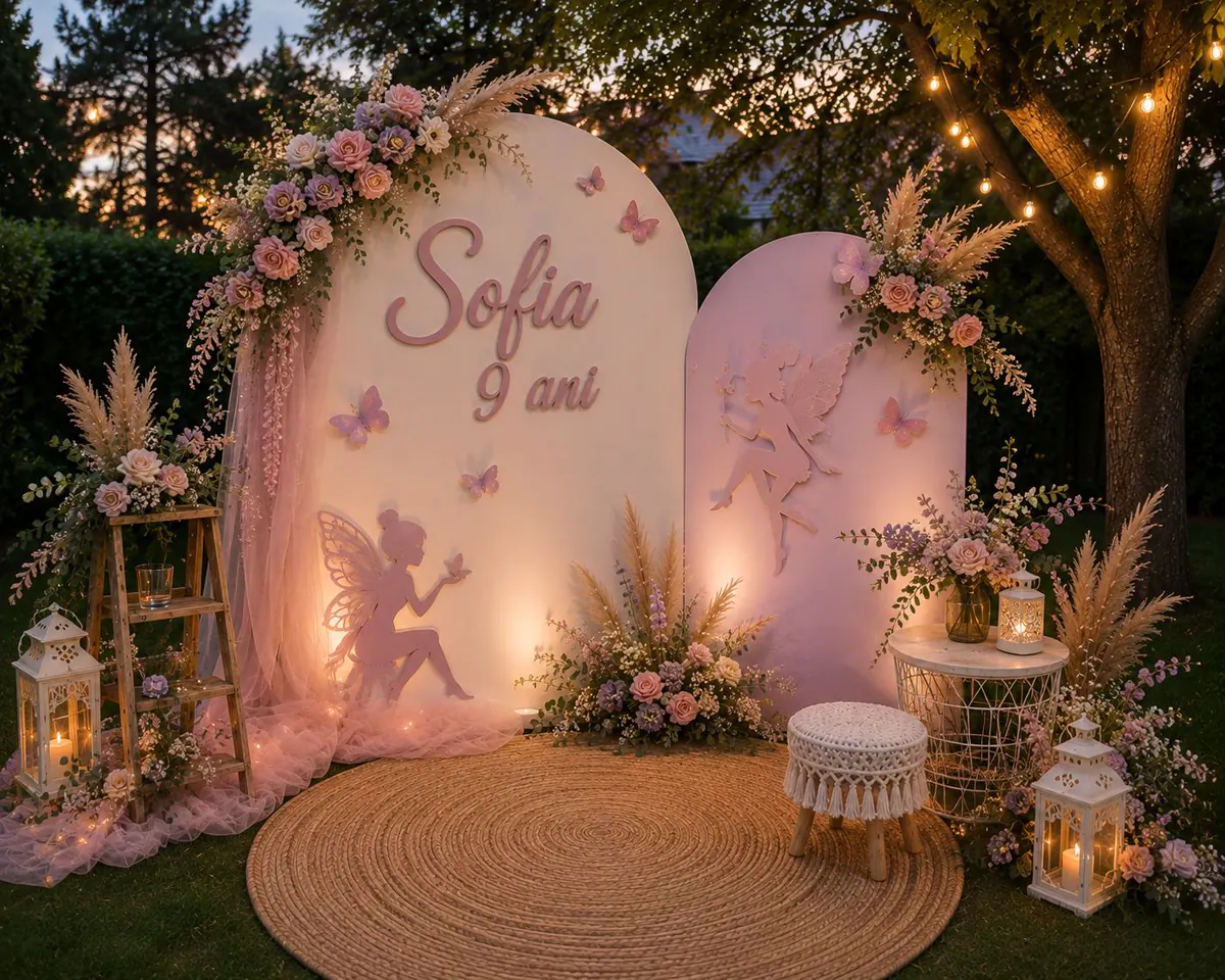 Decor Foto corner realizat de Boho Bloom Events